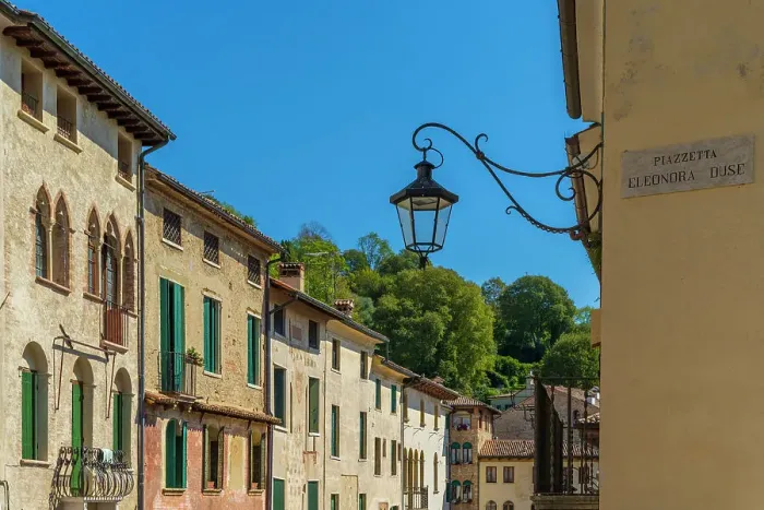 Framed Print : Europe, Italy, Veneto. Asolo, a street Framed Print : Europe, Italy, Veneto. Asolo, a street