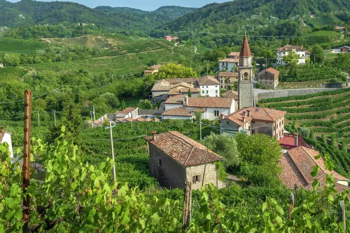 Framed Print : Europe, Italy, Veneto. The beautiful hamlet of Rolle Framed Print : Europe, Italy, Veneto. The beautiful hamlet of Rolle