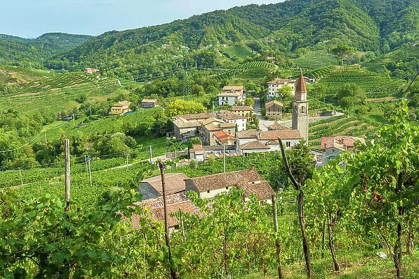 Europe, Italy, Veneto. The beautiful hamlet of Rolle