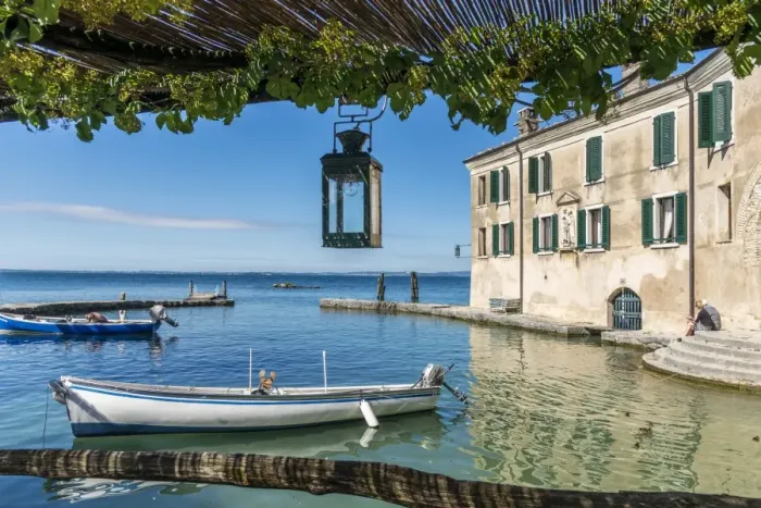 Framed Print : Europe, Italy, Veneto. Punta San Vigilio at Garda lake Framed Print : Europe, Italy, Veneto. Punta San Vigilio at Garda lake