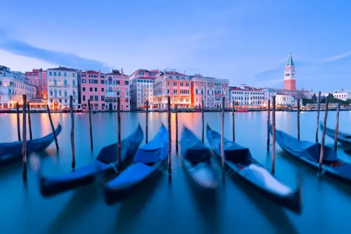 Framed Print : Europe, Italy, Veneto, Venice. Gondolas at dusk Framed Print : Europe, Italy, Veneto, Venice. Gondolas at dusk