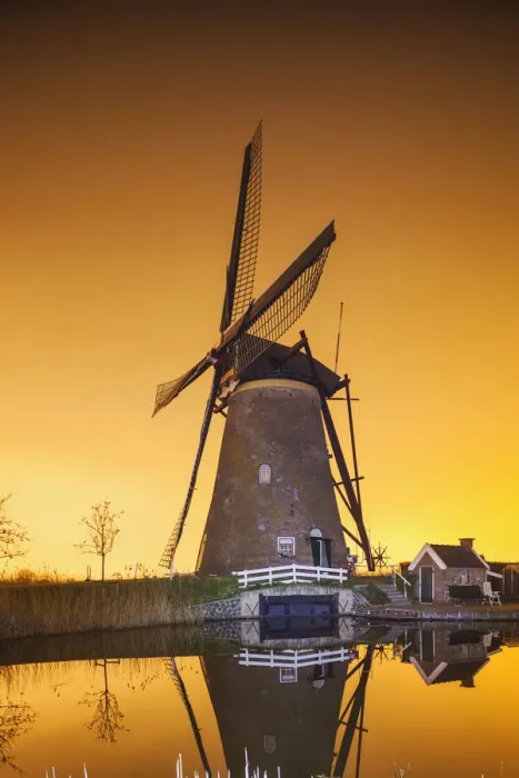 Framed Print : Europe, Netherlands, Alblasserdam, Kinderdijk, Windmills Framed Print : Europe, Netherlands, Alblasserdam, Kinderdijk, Windmills