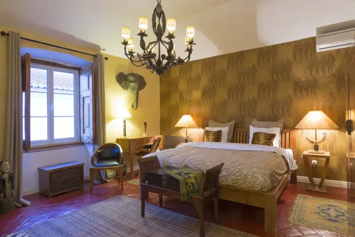 Framed Print : Europe, Portugal, Alentejo, Borba, bedrooms in the Casa do Terreiro do Paco luxury