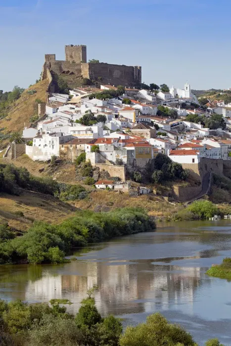 Framed Print : Europe, Portugal, Alentejo, Mertola, the Moorish town, castle and Guadiana river Framed Print : Europe, Portugal, Alentejo, Mertola, the Moorish town, castle and Guadiana river