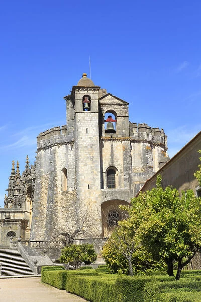 Europe, Portugal, Tomar, UNESCO World Heritage listed Convent of Christ and castle