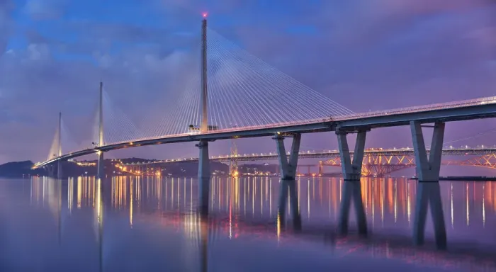 Framed Print : Europe, Scotland, Lothian, Edinburgh, Firth of Fourth Queensferry Crossing
