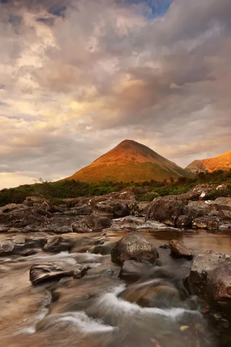 Framed Print : Europe, Scotland, Skye Island, Sligachan at sunset Framed Print : Europe, Scotland, Skye Island, Sligachan at sunset