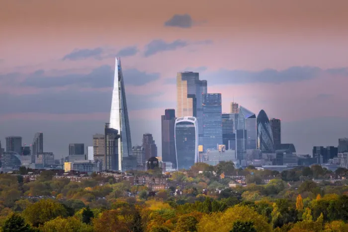 Framed Print : Europe, UK, England, London, view of the skyline of the Central London financial district Framed Print : Europe, UK, England, London, view of the skyline of the Central London financial district