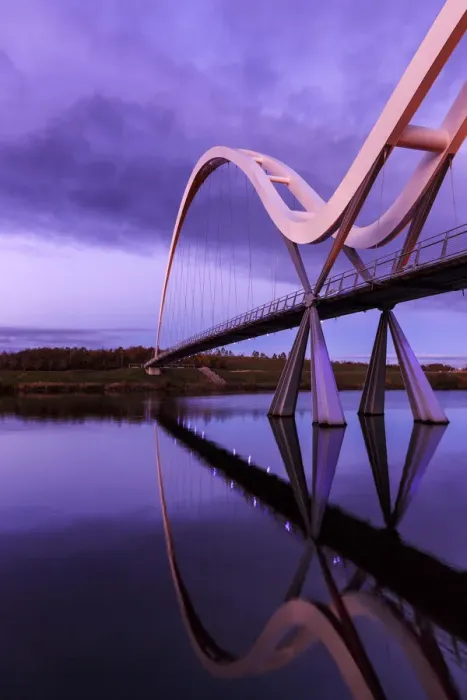 Framed Print : Europe, United Kingdom, England, Stock On Tees, Infinity Bridge Framed Print : Europe, United Kingdom, England, Stock On Tees, Infinity Bridge