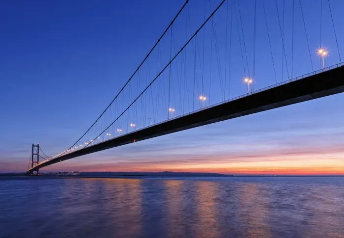 Framed Print : Europe, United Kingdom, England, East Yorkshire, Hull, Humber Bridge Framed Print : Europe, United Kingdom, England, East Yorkshire, Hull, Humber Bridge