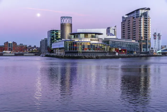 Framed Print : Europe, United Kingdom, England, Lancashire, Manchester, Salford Quays
