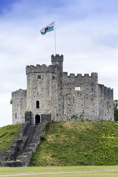 Europe, United Kingdom, Wales, Cardiff, Cardiff castle, the Norman keep and motte