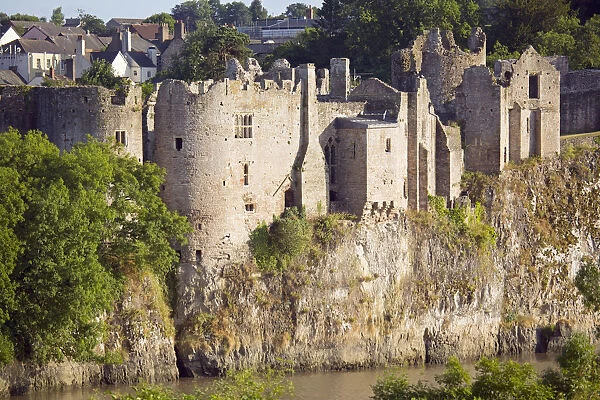 Europe, United Kingdom, Wales, Chepstow, Monmouthshire, the oldest stone castle in