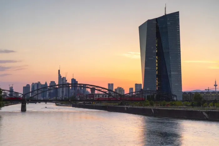 Framed Print : European Central Bank at sunset, Frankfurt, Hesse, Germany Framed Print : European Central Bank at sunset, Frankfurt, Hesse, Germany