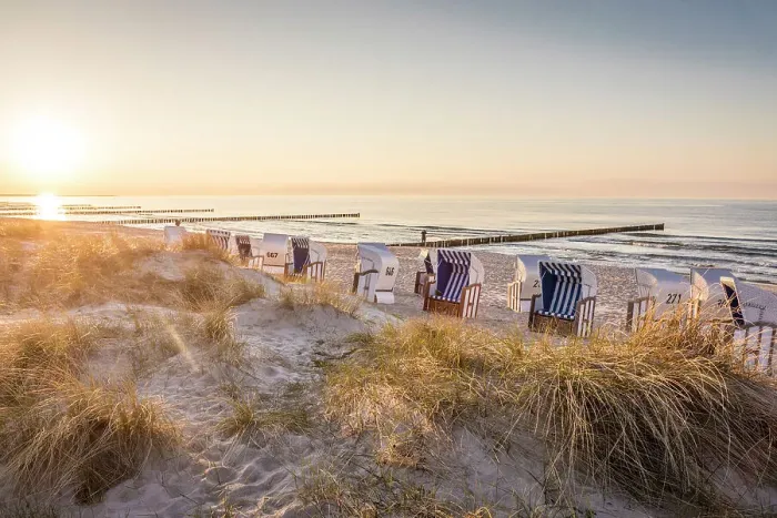 Framed Print : Evening mood with beach chairs on the beach of Zingst, Mecklenburg-Western Pomerania, Northern Germany, Germany Framed Print : Evening mood with beach chairs on the beach of Zingst, Mecklenburg-Western Pomerania, Northern Germany, Germany