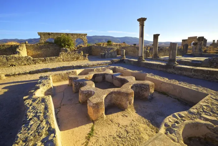 Framed Print : Excavated Roman City, Volubilis, Morocco, North Africa Framed Print : Excavated Roman City, Volubilis, Morocco, North Africa