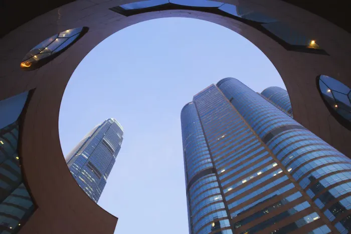 Framed Print : Two Exchange Square and IFC 2, Central, Hong Kong, China