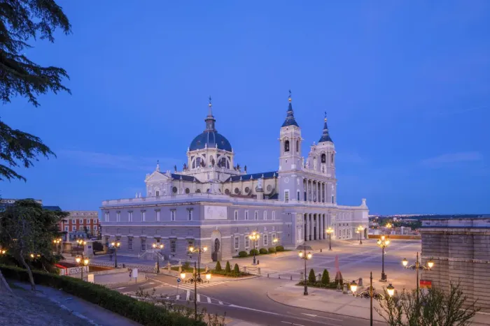 Framed Print : Exterior of Almudena Cathedral, Madrid, Spain Framed Print : Exterior of Almudena Cathedral, Madrid, Spain