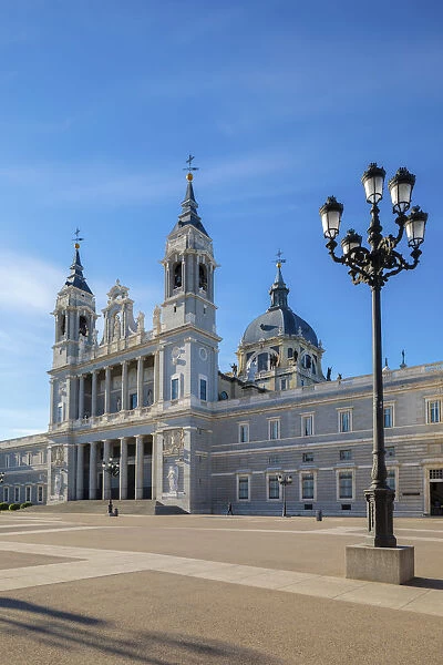Exterior of Almudena Cathedral, Madrid, Spain