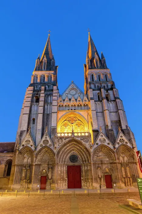 Framed Print : The Exterior of Bayeux Cathedral at Dusk, Bayeux, Normandy, France Framed Print : The Exterior of Bayeux Cathedral at Dusk, Bayeux, Normandy, France