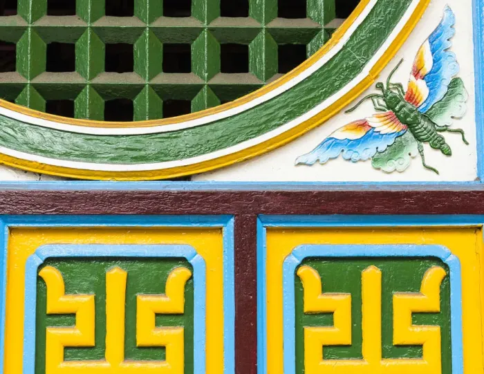 Framed Print : Exterior decoration of the 17th-century Chinese Quan Cong Temple, Hoi An, Vietnam Framed Print : Exterior decoration of the 17th-century Chinese Quan Cong Temple, Hoi An, Vietnam
