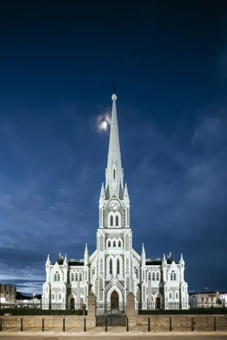 Framed Print : Exterior of Dutch Reformed Church at night, Graaff-Reinet, Eastern Cape, South Africa Framed Print : Exterior of Dutch Reformed Church at night, Graaff-Reinet, Eastern Cape, South Africa