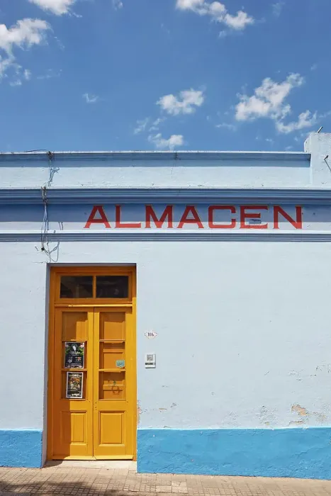 Framed Print : Exterior facade of a shop in the historical cask of Colonia del Sacramento, Uruguay. Colonia was declared UNESCO World Heritage Site in 1995