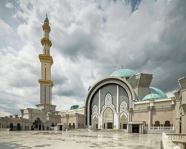 Exterior of Federal Territory Mosque, Kuala Lumpur, Malaysia