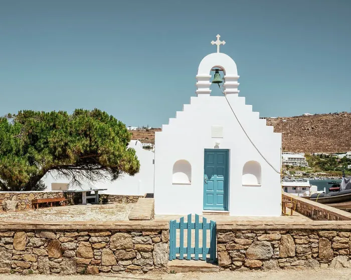 Framed Print : Exterior of Greek Orthodox Church, Mykonos, Greece, Europe Framed Print : Exterior of Greek Orthodox Church, Mykonos, Greece, Europe