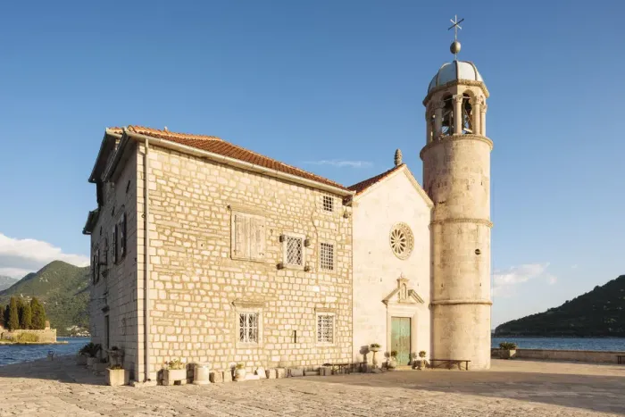 Framed Print : Exterior of The Roman Catholic Church of Our Lady of the Rocks, Our Lady of the Rocks Framed Print : Exterior of The Roman Catholic Church of Our Lady of the Rocks, Our Lady of the Rocks