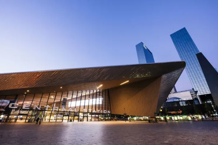 Framed Print : Exterior of Rotterdam Central Station & Delftse Poort, Rotterdam, Netherlands Framed Print : Exterior of Rotterdam Central Station & Delftse Poort, Rotterdam, Netherlands