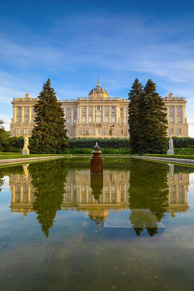 The Exterior of The Royal Palace from the Sabatini Gardens, Madrid, Spain