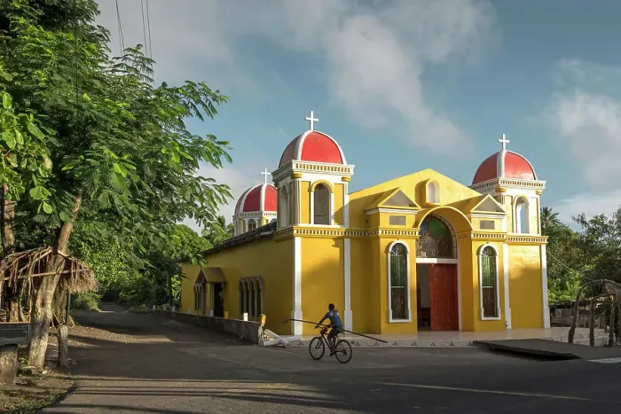 Framed Print : Exterior of Urbaite Church (Islesia Catolica Urbaite), Ometepe Island, Rivas State, Nicaragua, Central America