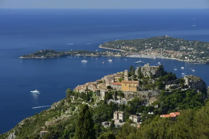 Framed Print : Eze and Cap Ferrat, Cote D azur, France, Europe Framed Print : Eze and Cap Ferrat, Cote D azur, France, Europe