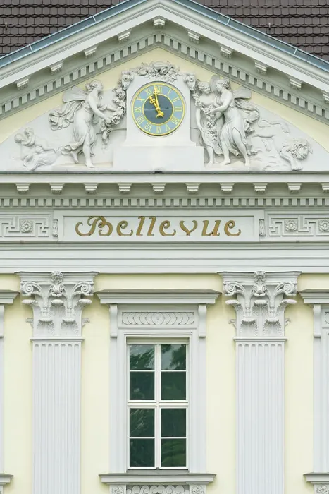 Framed Print : Detail of facade of Bellevue Palace, Tiergarten, Mitte, Berlin, Germany