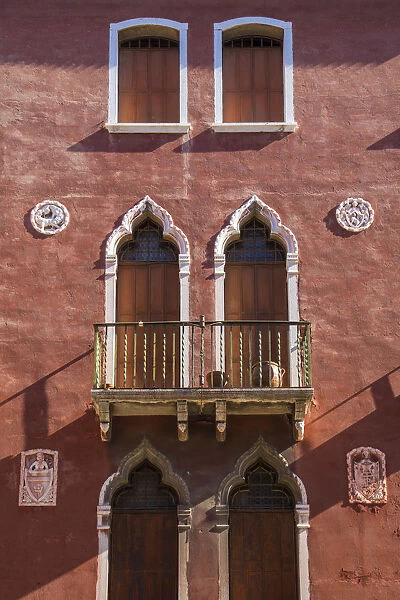 Facade of building in Cannaregio, Venice, Veneto, Italy