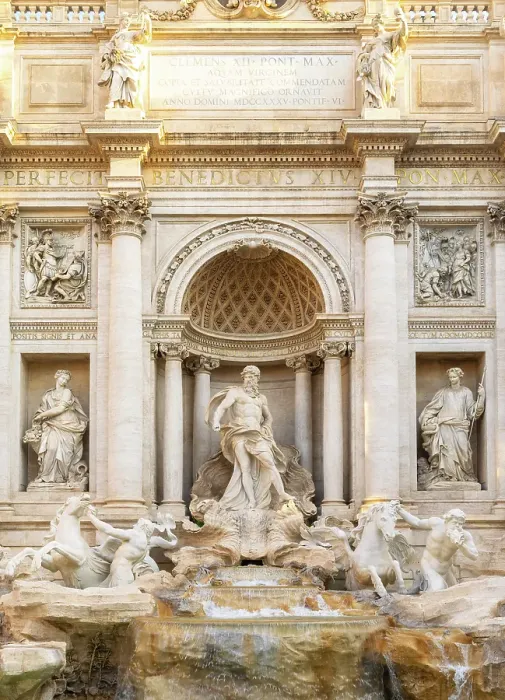 Framed Print : Facade details of the Trevi Fountain (Fontana di Trevi), Rome, Italy Framed Print : Facade details of the Trevi Fountain (Fontana di Trevi), Rome, Italy