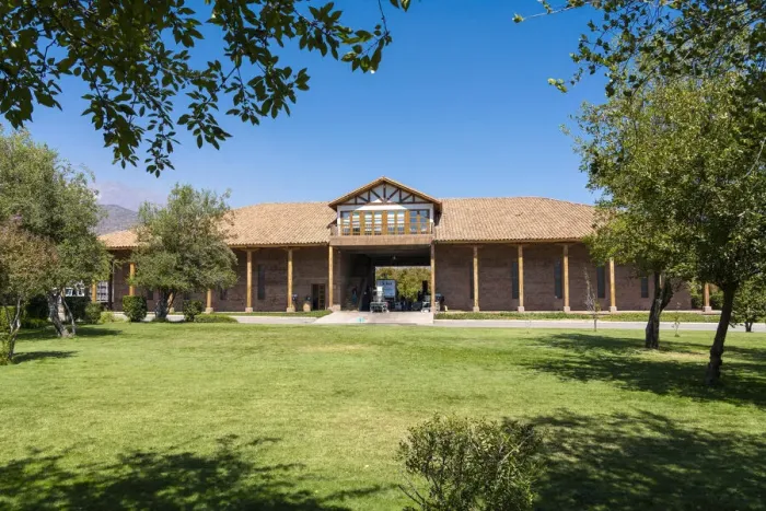 Framed Print : Facade of El Principal winery on sunny day, Pirque, Maipo Valley, Cordillera Province, Santiago Metropolitan Region, Chile Framed Print : Facade of El Principal winery on sunny day, Pirque, Maipo Valley, Cordillera Province, Santiago Metropolitan Region, Chile