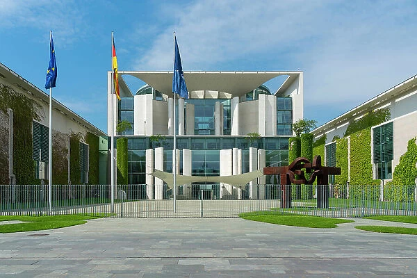 Facade of German Chancellery (Bundeskanzleramt), Tiergarten, Mitte, Berlin, Germany