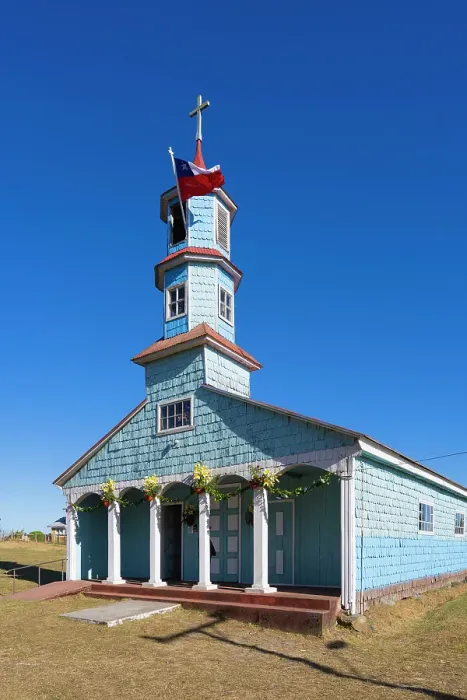 Framed Print : Facade of Iglesia Huyar Alto Church, Huyar, Curaco De Velez, Quinchao Island, Chiloe Province, Los Lagos Region, Chile Framed Print : Facade of Iglesia Huyar Alto Church, Huyar, Curaco De Velez, Quinchao Island, Chiloe Province, Los Lagos Region, Chile