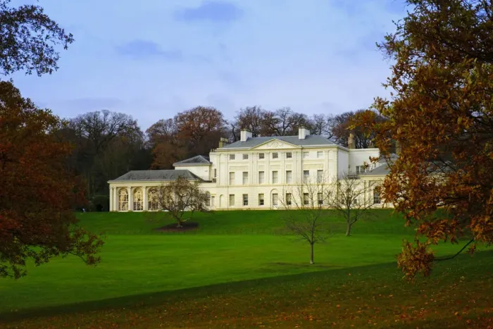 Framed Print : Facade of Kenwood House on Hampstead Heath, designed by Robert Adam architect Framed Print : Facade of Kenwood House on Hampstead Heath, designed by Robert Adam architect