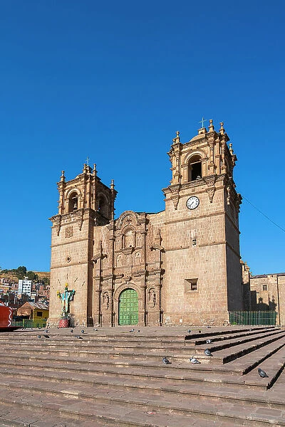 Facade of Puno Cathedral, Puno, Puno Province, Puno Region, Peru