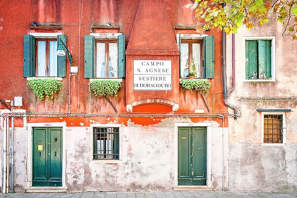 Facade of traditional house, Venice, Veneto, Italy