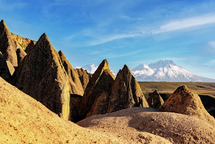 Framed Print : Fairy chimneys of Selime with Mount Hasan, Aksaray Province, Cappadocia, Central Anatolia, Turkey