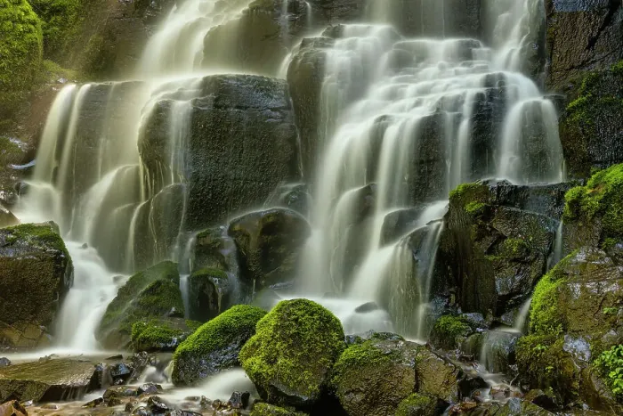 Framed Print : Fairy Falls, Columbia River Gorge, Oregon, USA Framed Print : Fairy Falls, Columbia River Gorge, Oregon, USA