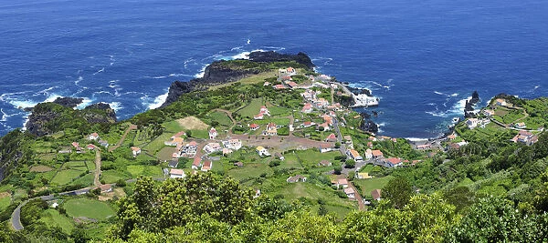 Faja do Ouvidor. Fajas are sliding lands along the seaside. Sao Jorge, Azores islands