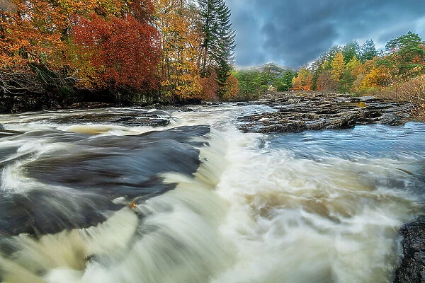 Falls of Dochart in Autumn, Killin, Perthshire, Scotland