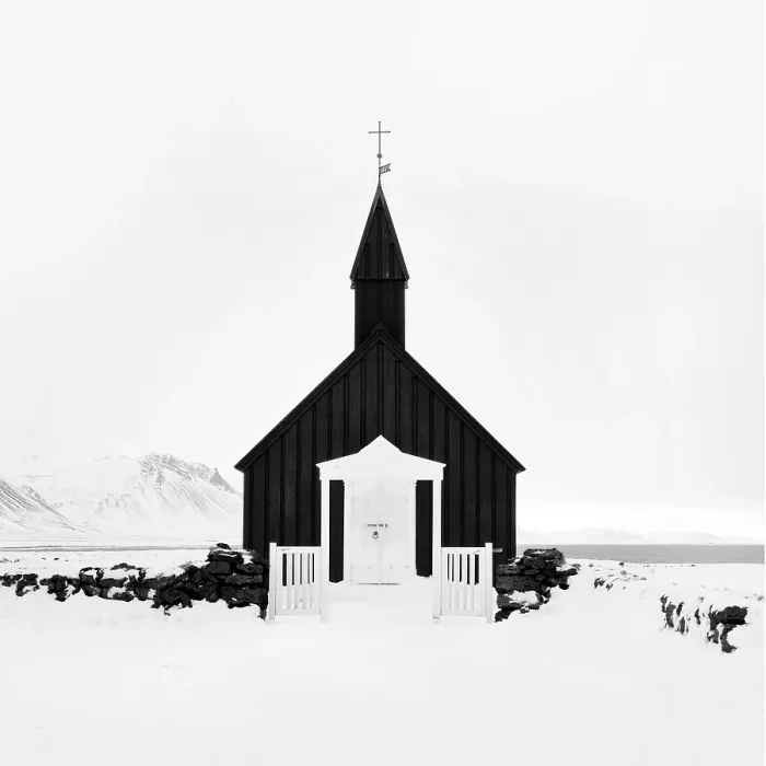 Framed Print : The famous black church at Budir, Snaefellsnes Peninsula, West Iceland Framed Print : The famous black church at Budir, Snaefellsnes Peninsula, West Iceland