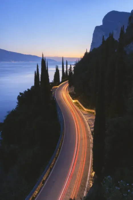 Framed Print : The famous Strada della Forra, a scenic road on Garda Lake western side Framed Print : The famous Strada della Forra, a scenic road on Garda Lake western side