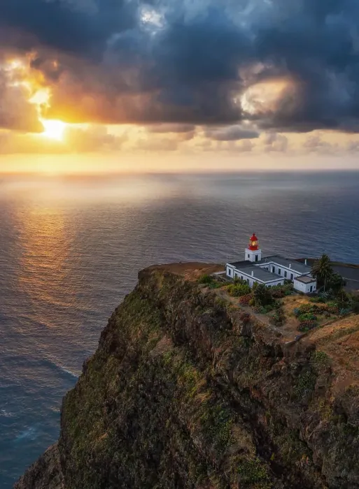 Framed Print : Farol da Ponta do Pargo during sunset, Madeira, Portugal Framed Print : Farol da Ponta do Pargo during sunset, Madeira, Portugal